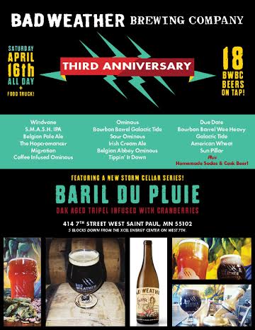 Bad Weather Brewing 3rd Anniversary 18+ Beers!