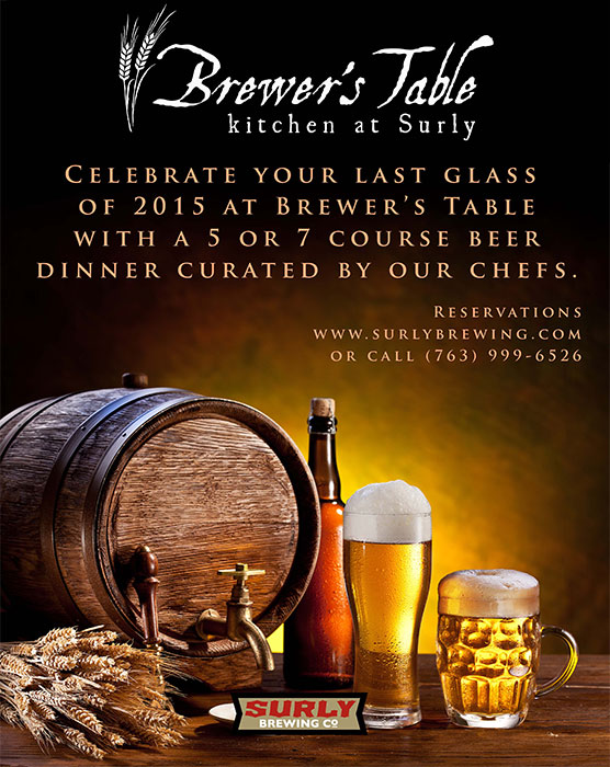 New Year's Eve Dinner at Surly's Brewer's Table