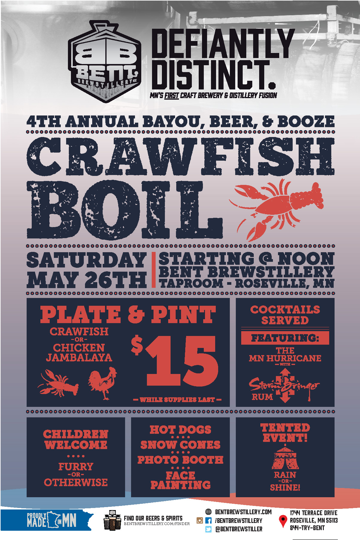 4th Annual Bayou, Beer & Booze Crawfish Boil