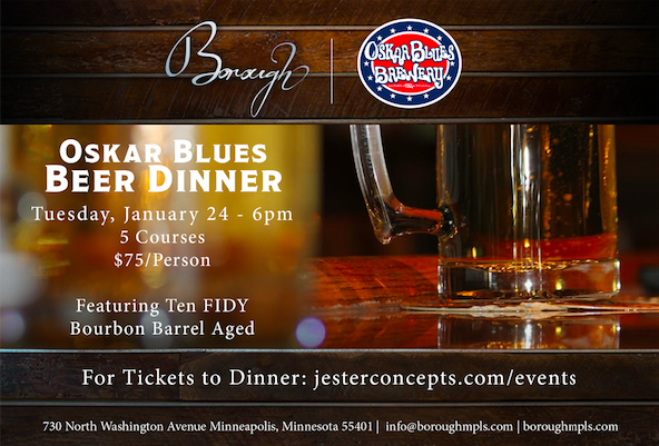 Oskar Blues Beer Dinner at Borough