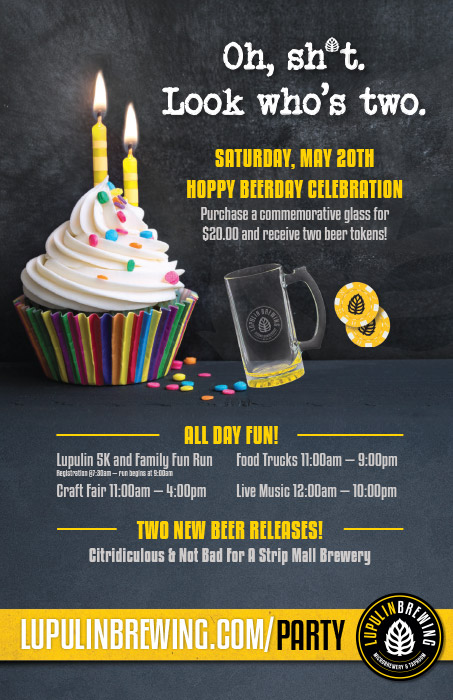 Hoppy Beer Day Celebration - Lupulin Brewing 2nd Year Anniversary